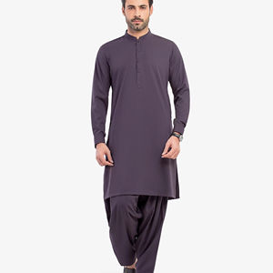 Salwar Kameez traditionnel pakistanais pour hommes, vêtements de bureau de qualité supérieure, coupe régulière pour un usage professionnel - Product Image 1