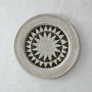 Unique Design Handmade Serving Tablemat <b>White</b> Ivy Rattan Wicker Charger Plate Wholesale Price - Product Image 2