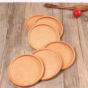 Beer Drink Print Wooden <b>Cork</b> Mdf <b>Coaster</b> <b>Coaster</b> Wood Round <b>Coasters</b> - Product Image 1