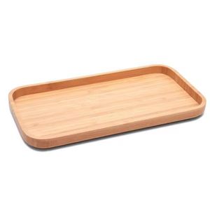 Venta caliente bandeja de servicio de madera Natural multifuncional hogar Hotel cocina decorativa y comida frutas servir bandeja de almacenamiento plato - Product Image 3