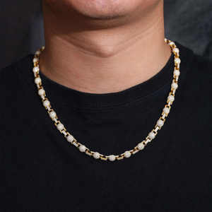 Collar de Cadena de Diamantes de Alta Calidad, Diseño Clásico, Chapado en Oro de 14K, Plata de Ley, Corte Brillante, Estilo Hip Hop para Hombre - Product Image 4