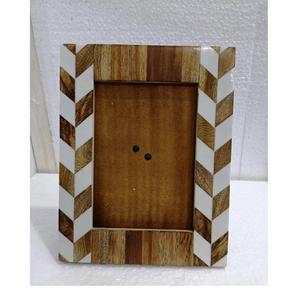 Marcos de fotos de madera antiguos vintage, marcos de pared decorados con cuerno simples y elegantes, decoración de pared hecha a mano - Product Image 5