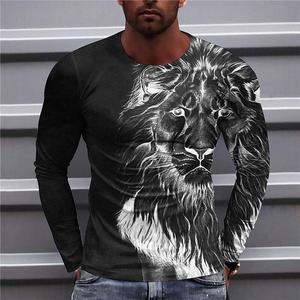 Sudadera con Capucha Deportiva para Exteriores, Vacaciones, Manga Regular, Lisa, para Hombre, Otoño, 100% Algodón, Diseño Gráfico de Animales Personalizable - Product Image 1