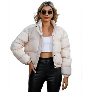 Chaqueta acolchada personalizada para mujer, venta al por mayor, abrigo de invierno acolchado de gran tamaño, ropa de calle informal cálida, prendas de vestir exteriores, fabricante de fábrica OEM - Product Image 2