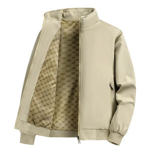 Manteaux d'affaires décontractés Slim Fit de printemps pour hommes, vestes chaudes en duvet avec col montant, Parkas en toile épaisse avec impression bouffante - Product Image 5