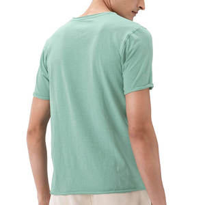 Camiseta de algodón 2025 100% para hombre, camisetas cómodas de algodón de manga corta, Camiseta de algodón en blanco pesado con cuello redondo OEM - Product Image 3