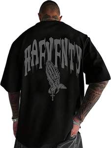 Venta al por mayor de ropa de calle de alta calidad personalizada hombres camiseta de gran tamaño Mejor Algodón de peso pesado camiseta de los hombres ropa - Product Image 3