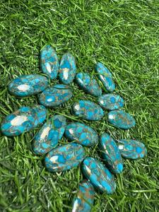 AAA + พลอยทรงหลวมขนาดรูปไข่ทำจากทองแดงสีฟ้า12X24เทอร์ควอยซ์ - Product Image 2