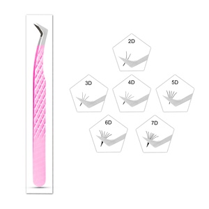 Pinzas Japonesas de Acero Inoxidable para Extensión de Pestañas, Agarre de Diamante, Separación Natural para un Agarre Perfecto a las Pestañas - Product Image 1