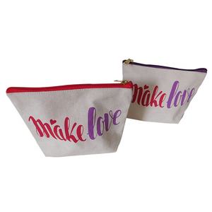 Organizador de lona de viaje multiusos personalizado ecológico de moda bolsa de maquillaje con cremallera de moda para dama para promociones cosméticas - Product Image 2