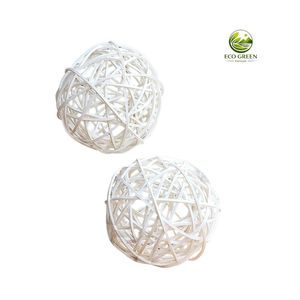 ลูกบอลหวายธรรมชาติจากโรงงานโดยตรง ขนาด 10 ซม. สำหรับตกแต่งแจกันและชาม - Product Image 2