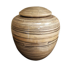 Urnes de crémation en bois de finition polie naturelle décorative faite à la main Urnes commémoratives en bois de cendres de corps humain adulte - Product Image 2