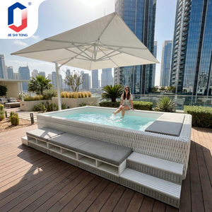Custom Container Swimming Pool with Acrylic Glass Window Heating System and WPC Deck Outdoor Pool - Product Image 1