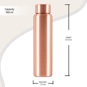Premium Handcrafted 100% Pure Copper Eco-Friendly Vintage Design Dishwasher Safe Drinkware <b>Bottles</b> Health-Conscious Lifestyle - Product Image 4