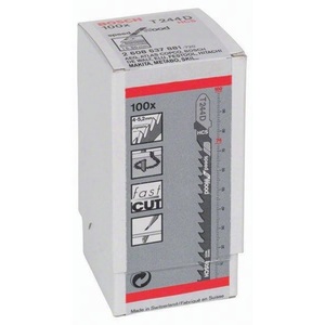 ใบเลื่อยจิ๊กซอว์ Bosch HCS รุ่น T 244 D ขนาด 100 มม. ระยะฟัน 4-5.2 มม. บรรจุ 100 ชิ้น/การ์ด - Product Image 3