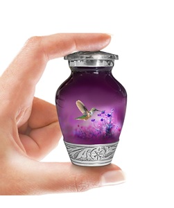 Handcrafted Purple Metal <b>Keepsake</b> Urn Custom Size Memorial Decorative <b>Ashes</b> Vase <b>for</b> Adults <b>for</b> Women Men's Funeral Memorial - Product Image 6