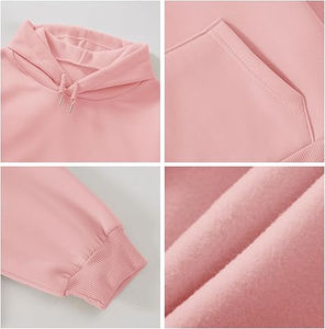 เสื้อฮู้ดดี้ผู้หญิงน้ำหนักเบาแบบปกติ พร้อมโลโก้และลายพิมพ์ด้านหน้าตามสั่ง - ขายส่งจากโรงงานเสื้อผ้าสตรีทแวร์ - Product Image 6