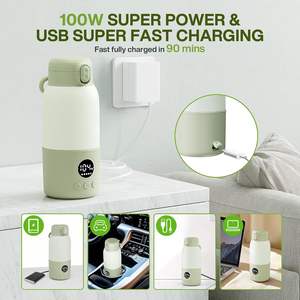 Hervidor Portátil Recargable Inalámbrico de Viaje de 380 ml, Procesador de Alimentos para Bebés Portátil con Batería, Rápido para el Hogar y Camping - Product Image 5