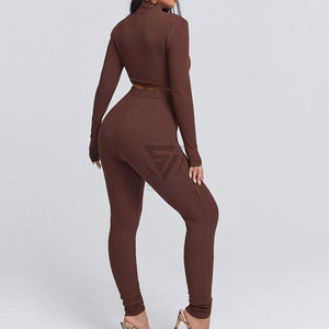 Conjunto de Yoga para Mujer de Primera Calidad, Último Diseño, 2 Piezas, Spandex/Poliéster, Secado Rápido, Transpirable, Ecológico, Venta al Por Mayor, Personalizado - Product Image 6