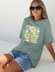 Oversized Women's Summer Crew Neck <b>Batwing</b> Sleeve Graphic <b>T</b>-<b>Shirts</b>-Loose Eco-Friendly Quick Dry Breathable Anti-Wrinkle Knitted - Product Image 4
