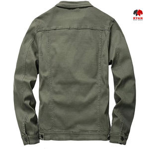 Clothing Supplier Custom Designer <b>Denim</b> Jacket Man Oversized Acid Washed Zip up Jeans Jacket for <b>Men</b> - Product Image 3