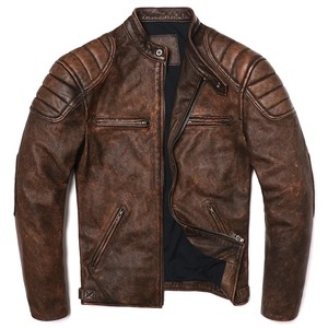 2025New European American Biker Veste en cuir transfrontalière pour hommes Doublure polaire Veste grande taille pour hommes - Product Image 1