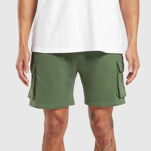 Meilleure vente de shorts cargo décontractés en coton vert polaire pour hommes avec logo personnalisé 100% coton pour hommes - Product Image 1