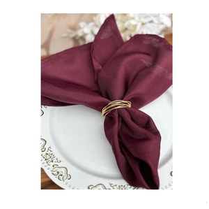 Anneau de serviette en métal, décoration de table élégante, fait à la main, réutilisable, porte-serviettes pour la maison et le restaurant - Product Image 5