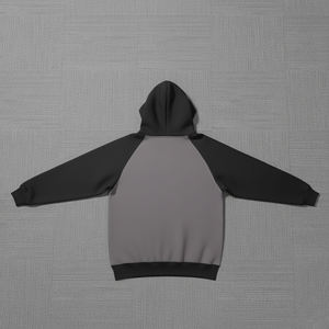 Sweat-shirts à capuche pour hommes en tissu lourd avec appliqué personnalisé de haute qualité, design bicolore, manches longues, couleur unie, sweat-shirts décontractés pour hommes - Product Image 4