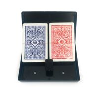 Jeu de cartes en plastique Star, 2 jeux de 104 cartes, motifs satinés A-K-Q-J, coins arrondis, finition vernie durable, 9,5 cm, pour jeux de société en famille