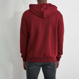 Sweat-shirts pour hommes de couleur rouge, logo personnalisé brodé, vêtements décontractés d'hiver avec poches, manches longues, haute qualité - Product Image 3