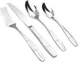 Couverts de luxe pour restaurants modernes couverts en métal inoxydable argenté cuillère fourchette argenterie coffret cadeau de 4 pièces - Product Image 3