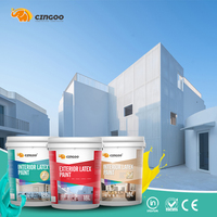 Peinture murale extérieure acrylique mate CINGOO haute durabilité, imperméable, résistante aux intempéries, protection solaire, application au pinceau, pour extérieur
