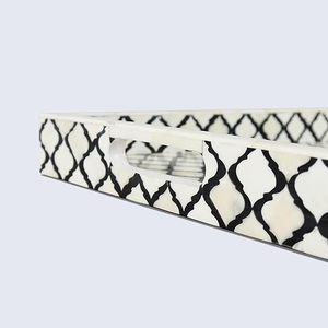 Plateau artisanal de luxe en os incrusté de qualité export – Durable, couleur et dimensions personnalisables pour cuisine, bar, cadeau – Fabriqué en Inde - Product Image 2