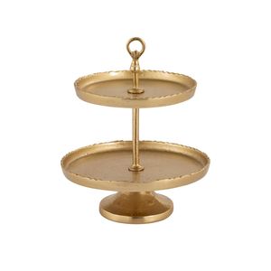 Natural Wooden And Metal Single <b>Tier</b> <b>Cake</b> Stand Tabletop Decorative Stand Snacks Pastry Serving Display Stand - Product Image 3