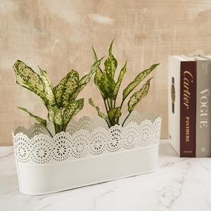 Maceta de flores de Metal recubierta de verde claro para decoración de sala de estar interior, maceta multiusos, cubos de flores hechos a mano - Product Image 4