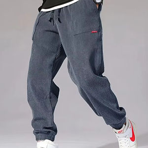 Pantalones de Chándal de Lana para Motocicleta, Cálidos para Otoño e Invierno, Pantalones Deportivos de Forro Polar Técnico para Hombre, Pantalones Casuales Holgados, Resistentes al Viento, Ecológicos, Estilo Japonés - Product Image 1