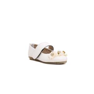 Zapatos de tacón informales blancos para niñas KD0468 Primavera/Verano Cómodo Ligero Diseño clásico de punta estrecha con cierre deslizante de lentejuelas - Product Image 2