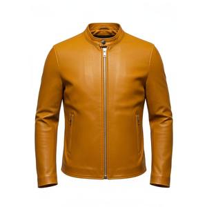 Chaqueta de Cuero Premium para Hombre, Estilo Café Racer, de Invierno, por Shangri-La Heritage, Corte Ajustado, Estilo Motero Vintage, Prenda Exterior de Lujo, Logotipo Frontal - Product Image 3
