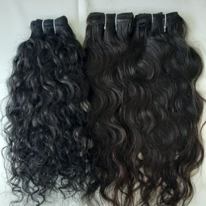 ผมแท้จากอินเดีย เกรด 12A แบบ Remy ไม่ผ่านการแปรรูป 100% เรียงเกล็ดผม  แบบดิบ  ถักเย็บสองชั้น  ขายส่งเป็นมัด สำหรับต่อผม - Product Image 1