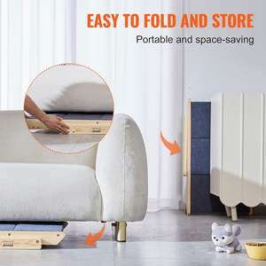 Houten 2-in-1 opvouwbare honden trap & trapjes - 3 treden, 70 kg draagvermogen, geschikt voor bedden/banken/auto's - Product Image 6