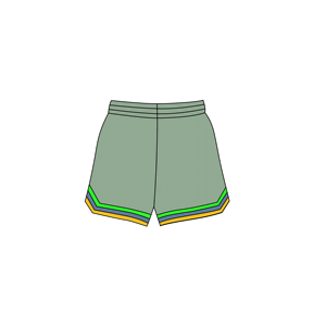 2025 OEM pantalones cortos de malla de poliéster transpirable con logotipo personalizado para hombres High Street cintura media patrón sólido bolsillos de gran tamaño verano - Product Image 6
