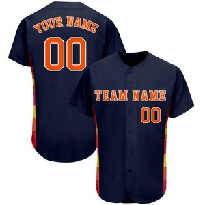 Camisetas de béisbol con botones sublimados personalizados, ropa deportiva Vintage transpirable de secado rápido, uniforme de béisbol, poliéster Spandex, nombre del equipo - Product Image 2