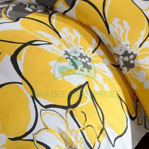 Ensemble de draps en coton 300 fils à motif floral personnalisé en gros, résistant à l'eau, réversible, écologique, literie 3 pièces (européen - Product Image 3