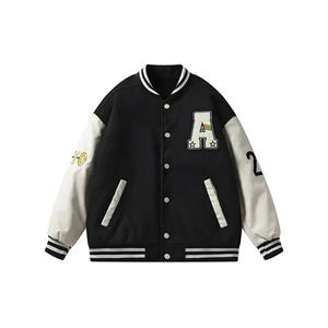 Top Trending Custom Men's Cool Style Winter Varsity Chaquetas Mangas de cuero Chaquetas de béisbol para jóvenes - Product Image 4