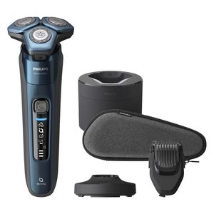 Afeitadora Eléctrica con Triple Cuchilla Doble, Resistente al Agua IPX7, Uso en Seco/Húmedo, Afeita Cuerpo y Barba, Lámina de Repuesto en Alemán - Product Image 3