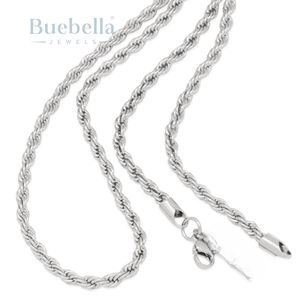 Hot Sale 925 <b>Silver</b> 14K Gold Plated 3mm Moissanite Rope Chain <b>Choker</b> Set for Men Premium <b>Necklaces</b> - Product Image 5