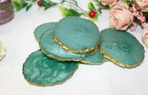 Dessous de verre en résine décorative de haute qualité, accessoires de cuisine pour sous-verres en résine époxy de qualité supérieure, vaisselle - Product Image 5