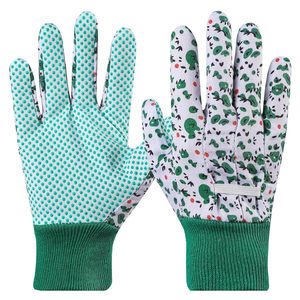 Gant de jardin durable en cuir anti-coupure en coton Protection des mains de sécurité Caractéristique antidérapante Résistant à l'usure pour les travaux de jardinage - Product Image 1