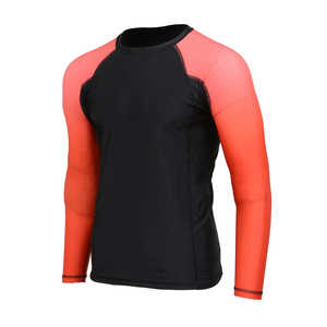 Rash Guard personnalisé de haute qualité léger pour hommes couleur unie manches longues Gym Training Rash Guard - Product Image 6